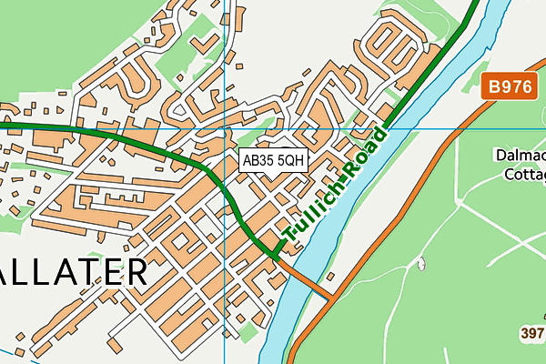 AB35 5QH map - OS VectorMap District (Ordnance Survey)