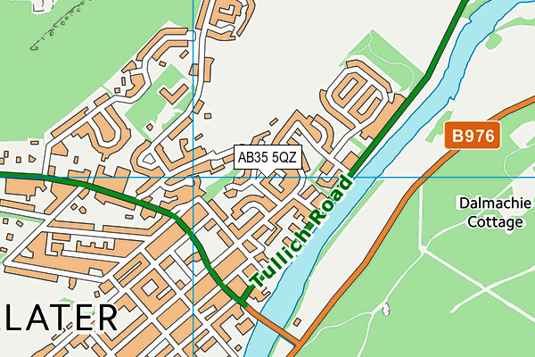 AB35 5QZ map - OS VectorMap District (Ordnance Survey)