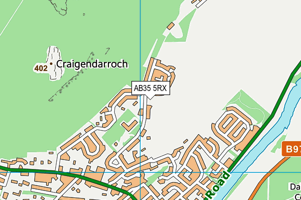 AB35 5RX map - OS VectorMap District (Ordnance Survey)