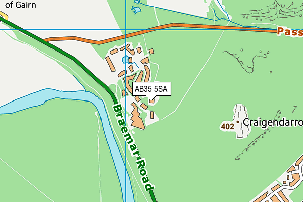 AB35 5SA map - OS VectorMap District (Ordnance Survey)