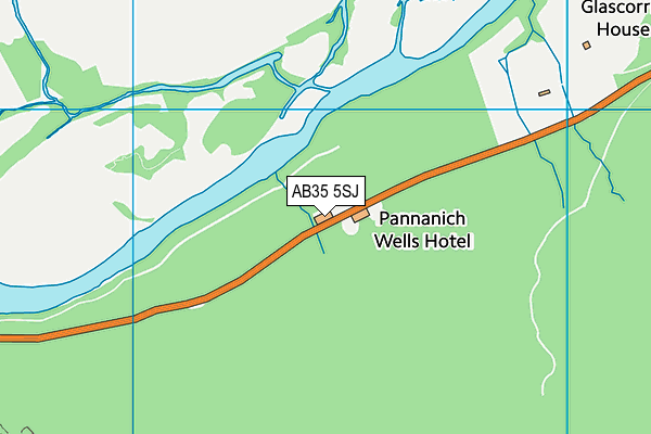 AB35 5SJ map - OS VectorMap District (Ordnance Survey)