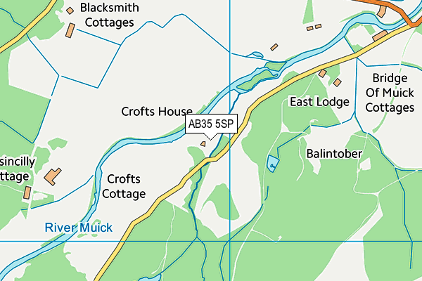 AB35 5SP map - OS VectorMap District (Ordnance Survey)