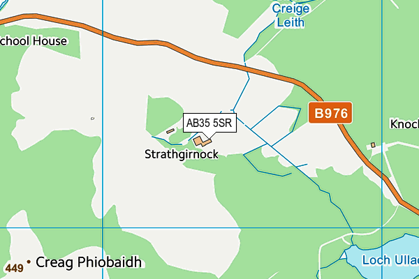 AB35 5SR map - OS VectorMap District (Ordnance Survey)