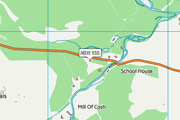 AB35 5SS map - OS VectorMap District (Ordnance Survey)