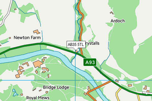 AB35 5TL map - OS VectorMap District (Ordnance Survey)