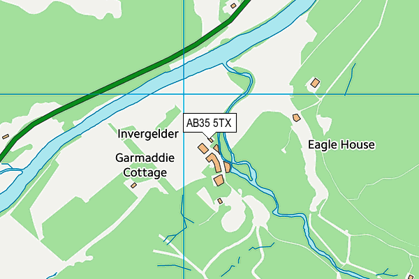 AB35 5TX map - OS VectorMap District (Ordnance Survey)