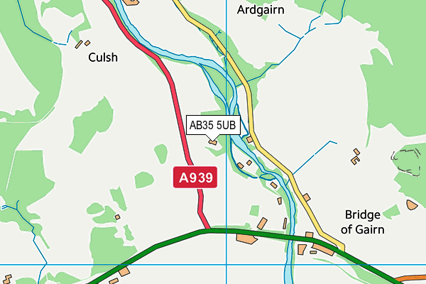 AB35 5UB map - OS VectorMap District (Ordnance Survey)