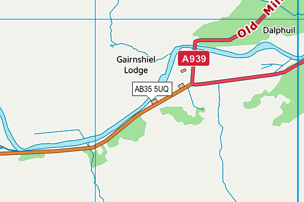 AB35 5UQ map - OS VectorMap District (Ordnance Survey)