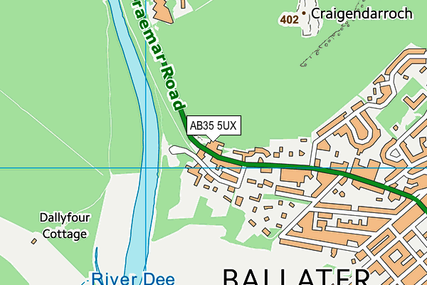 AB35 5UX map - OS VectorMap District (Ordnance Survey)