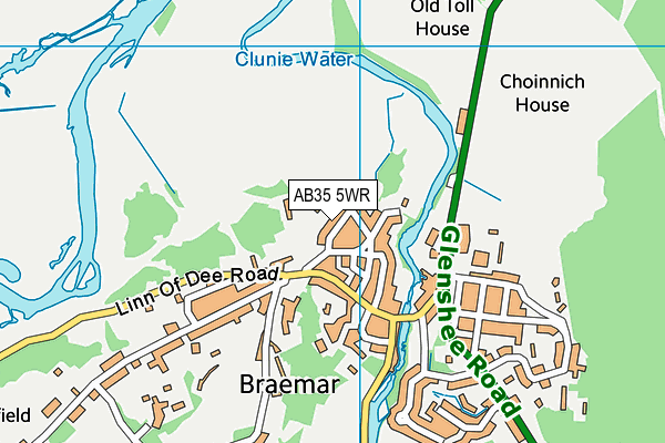 AB35 5WR map - OS VectorMap District (Ordnance Survey)