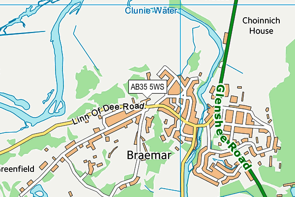 AB35 5WS map - OS VectorMap District (Ordnance Survey)