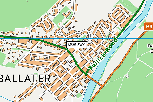 AB35 5WY map - OS VectorMap District (Ordnance Survey)