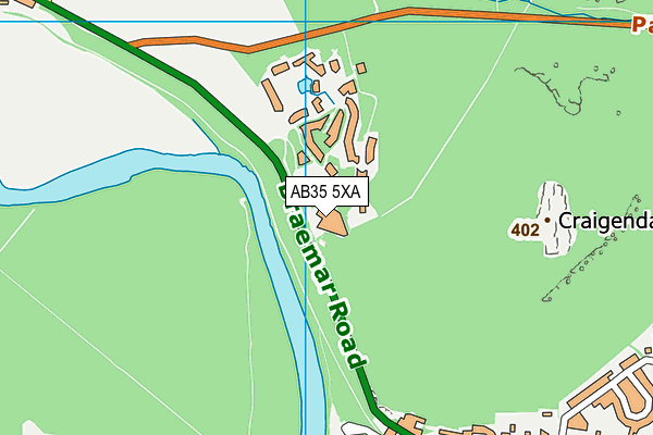 AB35 5XA map - OS VectorMap District (Ordnance Survey)