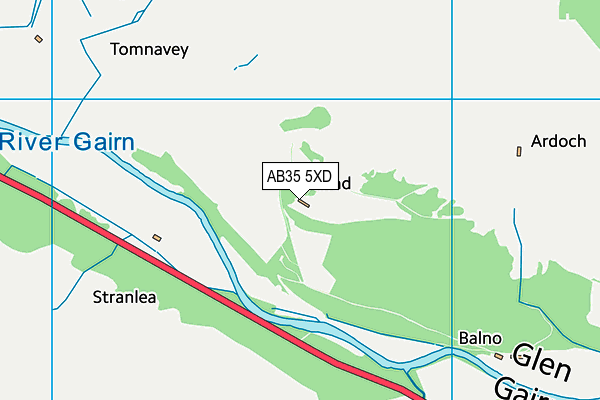 AB35 5XD map - OS VectorMap District (Ordnance Survey)