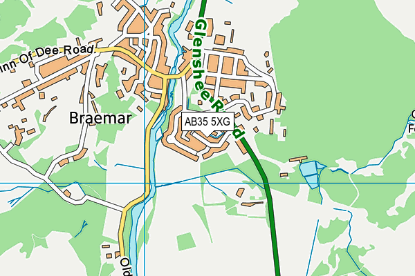 AB35 5XG map - OS VectorMap District (Ordnance Survey)