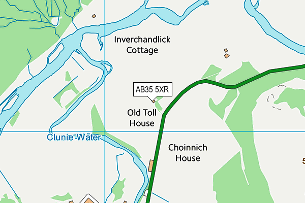 AB35 5XR map - OS VectorMap District (Ordnance Survey)