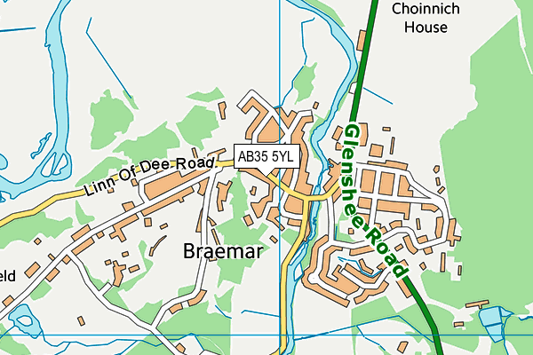 AB35 5YL map - OS VectorMap District (Ordnance Survey)