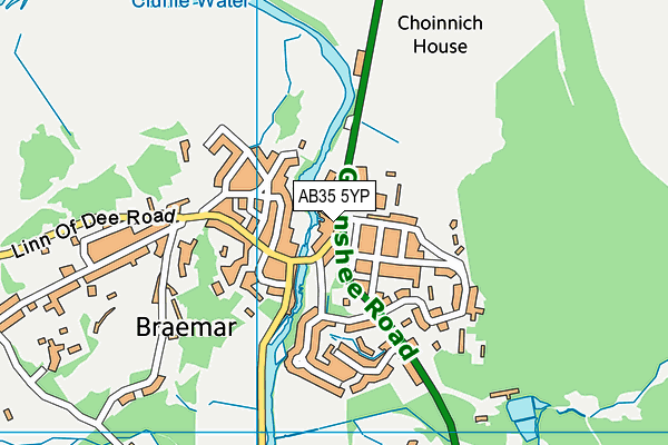 AB35 5YP map - OS VectorMap District (Ordnance Survey)