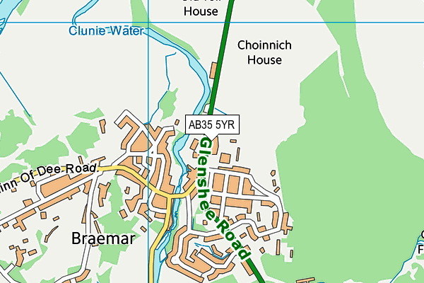 AB35 5YR map - OS VectorMap District (Ordnance Survey)