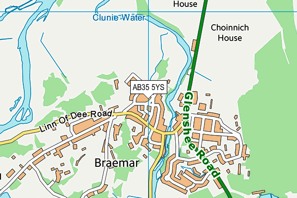 AB35 5YS map - OS VectorMap District (Ordnance Survey)