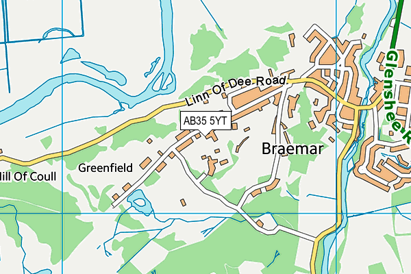 AB35 5YT map - OS VectorMap District (Ordnance Survey)