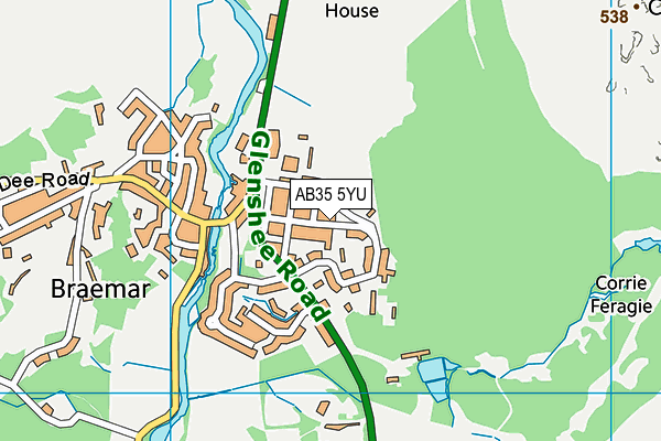 AB35 5YU map - OS VectorMap District (Ordnance Survey)