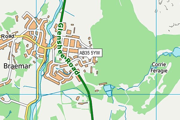 AB35 5YW map - OS VectorMap District (Ordnance Survey)