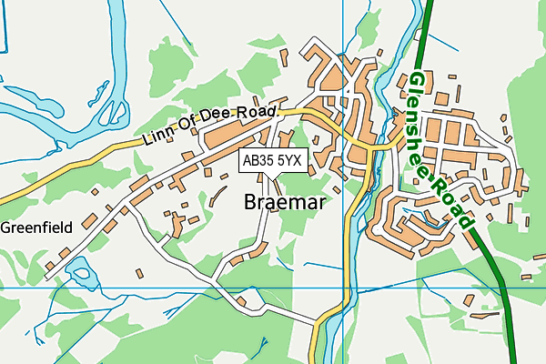 AB35 5YX map - OS VectorMap District (Ordnance Survey)