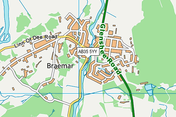 AB35 5YY map - OS VectorMap District (Ordnance Survey)