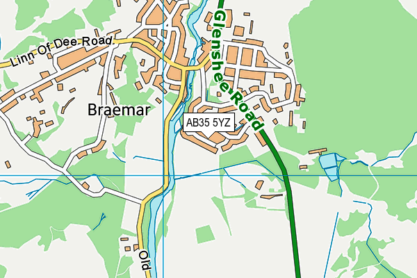 AB35 5YZ map - OS VectorMap District (Ordnance Survey)