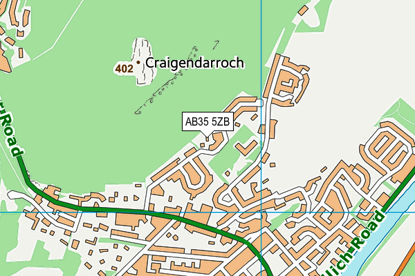 AB35 5ZB map - OS VectorMap District (Ordnance Survey)