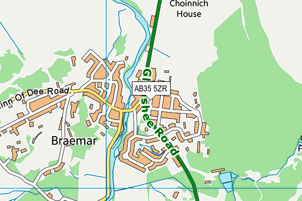 AB35 5ZR map - OS VectorMap District (Ordnance Survey)