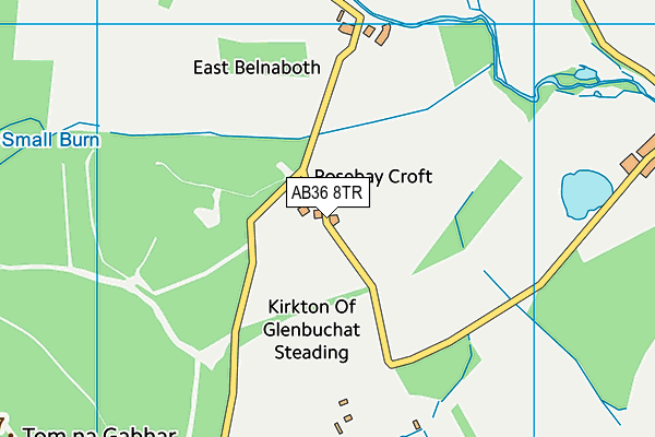 AB36 8TR map - OS VectorMap District (Ordnance Survey)