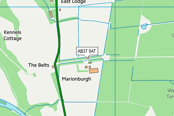 AB37 9AT map - OS VectorMap District (Ordnance Survey)