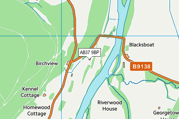 AB37 9BP map - OS VectorMap District (Ordnance Survey)