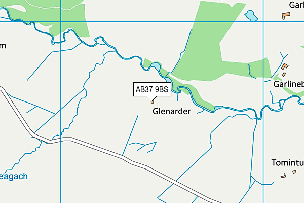 AB37 9BS map - OS VectorMap District (Ordnance Survey)