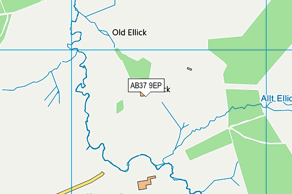 AB37 9EP map - OS VectorMap District (Ordnance Survey)