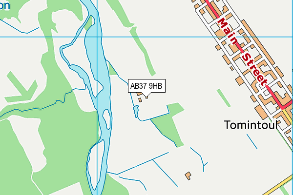 AB37 9HB map - OS VectorMap District (Ordnance Survey)