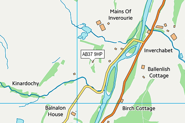 AB37 9HP map - OS VectorMap District (Ordnance Survey)
