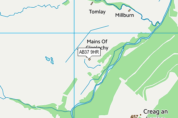 AB37 9HR map - OS VectorMap District (Ordnance Survey)