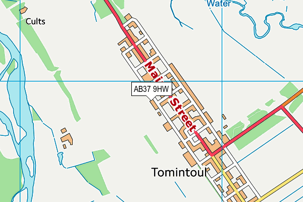 AB37 9HW map - OS VectorMap District (Ordnance Survey)