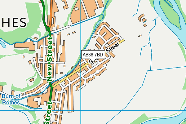 AB38 7BD map - OS VectorMap District (Ordnance Survey)