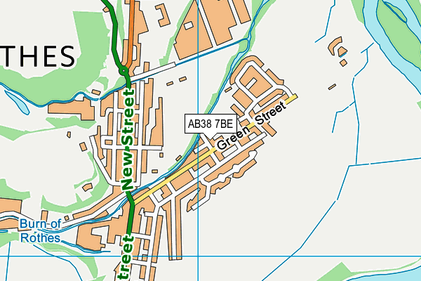 AB38 7BE map - OS VectorMap District (Ordnance Survey)