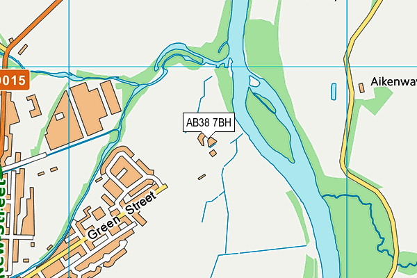 AB38 7BH map - OS VectorMap District (Ordnance Survey)