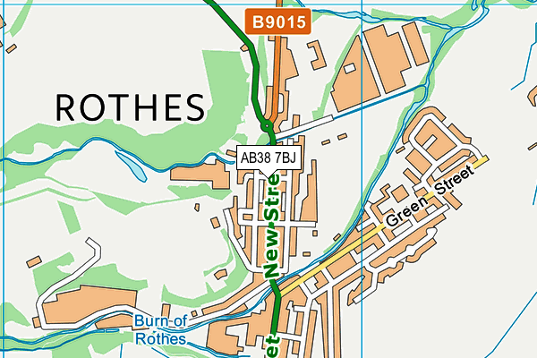 AB38 7BJ map - OS VectorMap District (Ordnance Survey)