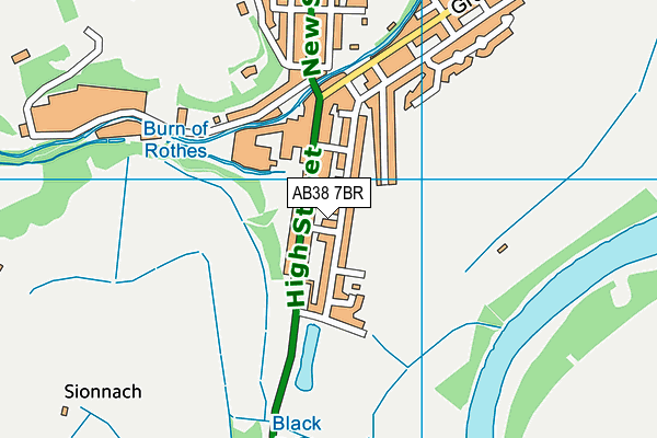 AB38 7BR map - OS VectorMap District (Ordnance Survey)