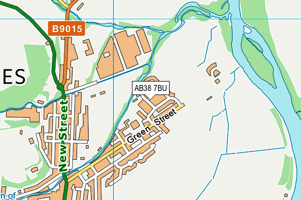AB38 7BU map - OS VectorMap District (Ordnance Survey)