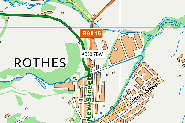 AB38 7BW map - OS VectorMap District (Ordnance Survey)