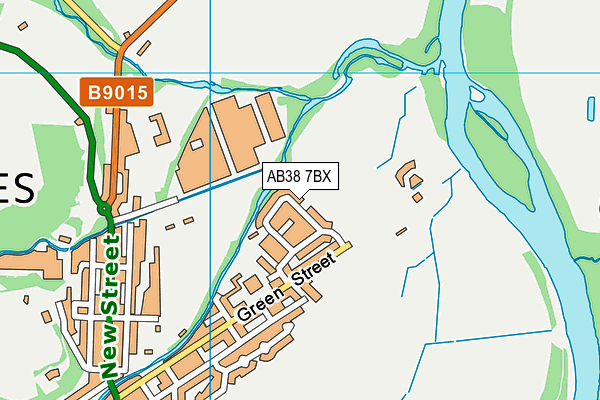 AB38 7BX map - OS VectorMap District (Ordnance Survey)