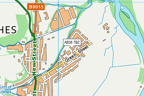 AB38 7BZ map - OS VectorMap District (Ordnance Survey)